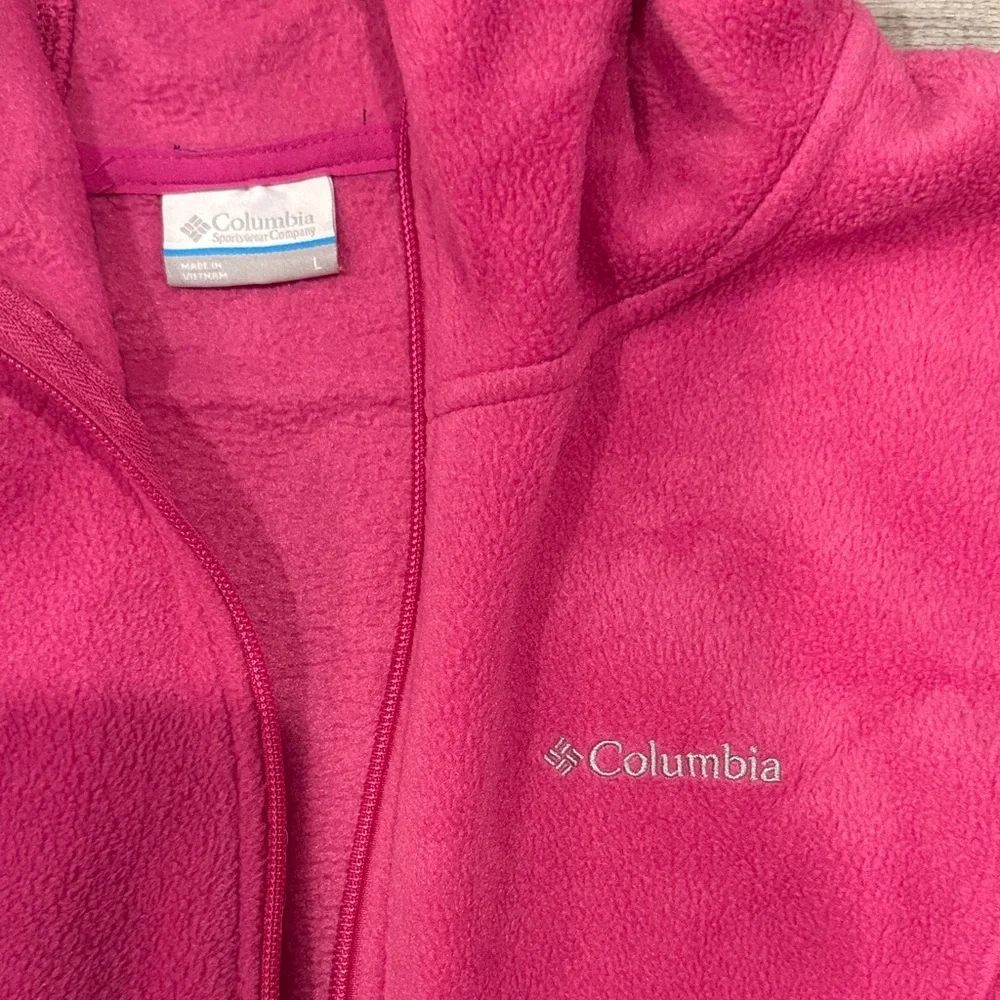 Columbia Fuchsia Hooded Fleece Jacket - Picture 2 of 4